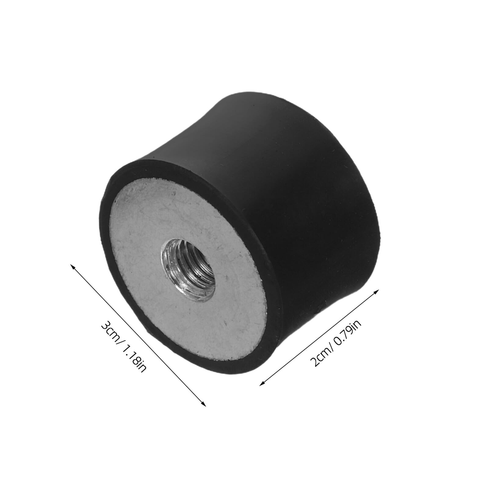 OUNONA 12 Smorzatori Antivibranti in Gomma Filettati M8 Cuscinetti Isolanti Antivibranti Cilindrici per Compressori e Motori Supporti Ammortizzatori Antivibrazione per Uso Industriale