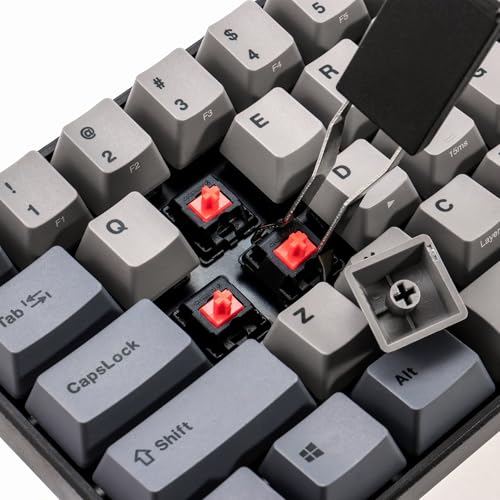 iKBC NEW POKER II 60% コンパクト メカニカルキーボード ANSI 配列 61キー GATERON G PRO 赤軸リニア 【 USB-C接続/Windows Mac両対応/静音構造/ホットスワップ 】 IK-PK2-G/RD