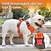 PoyPet Keine Pull Hundegeschirr, Reflektierendes Hundegeschirr für Hunde ohne Choke, Verstellbare, weich gepolsterte Haustierweste mit Easy Control-Griff für kleine bis große Hunde (Orange,M)