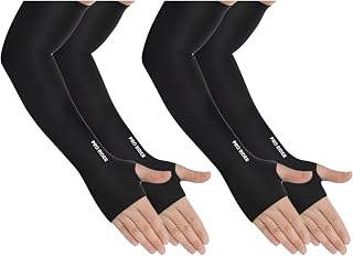 Sheux Pro-Rider Arm Sleeves for Men & Women UV & Sun Protection Hand Cover Sleeves for Boys & Girls for Running, Bike Riding & Outdoor Use UPF 50 Arm Cover Nylon Sun Protection
