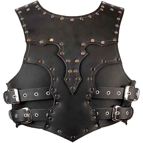 Medieval Warrior Breastplate Viking PU Leather Knight Chest Guard Renaissance Gladiator Battle Chest Armor for Cosplay
