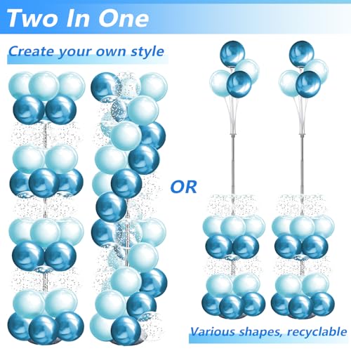 Cicicooie Balloon Tower Column Stands Kit for Floor, with Balloons & String Light for Birthday Party Wedding by Cicicooie - Used condition - Image 3