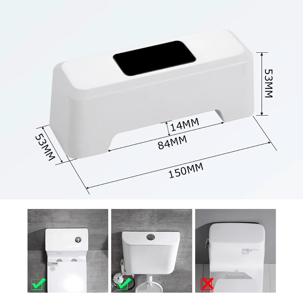Sensor De Descarga De Inodoro Sin Toque Automático Flusher De Inodoro, Sensor Automático De Infrarrojo Externo Flusher De Inodoro, No Contacta El Kit De Descarga,Azul