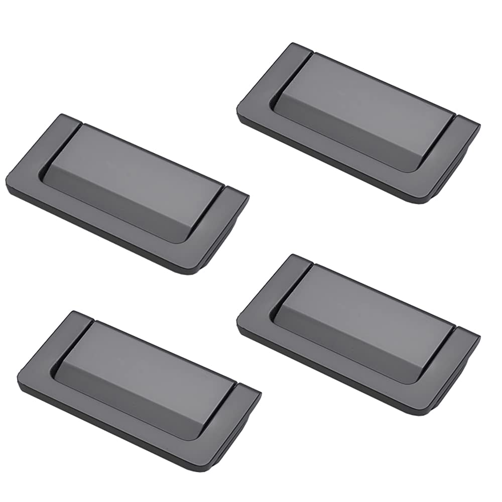 Vakorise C Recessed Sliding Door Handles, Recessed Flush Pull Handles Gold For Home Kitchen Furniture Toolbox Sliding Door Drawer(C)