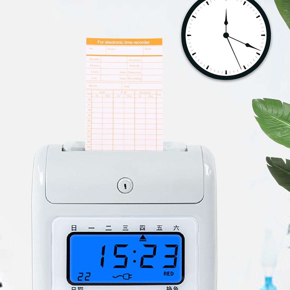 Ciieeo 100 Fogli Scheda Cartacea Per Presenze Carte Del Tempo Piramidali Presenze Giornaliere Tessere Di Presenza a Tempo Frequenza Mensile Orologi Cartellino Carta Speciale Personale