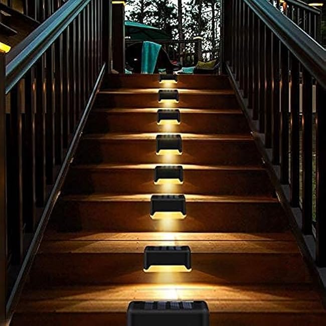 16 Pack Solar Deck Lights, The LED Lights for Outdoor, Waterproof Solar LED Lights for Deck, Step, Railing, Wall, Patio, Garden, Stair, Yard and Driveway Path (Warm White)