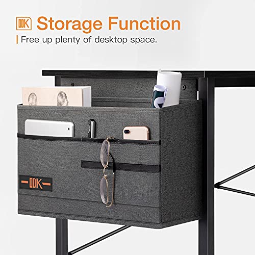 Odk Computer Writing Desk 47 Inch, Sturdy Home Office Table, Work Desk With A Storage Bag And Headphone Hook, Black #TOP4