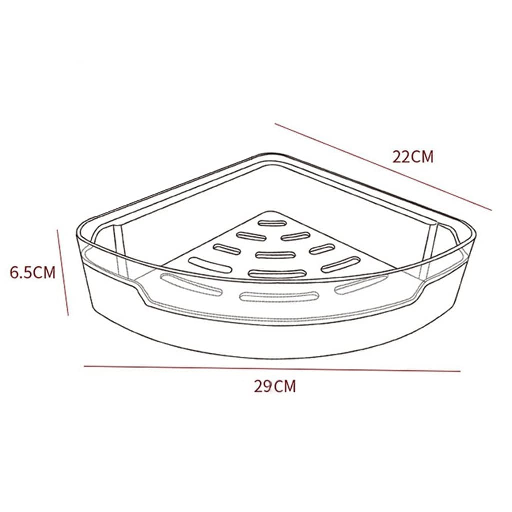 Plantex Estante esquinero de plástico ABS irrompible en blanco y negro para baño, cocina, estante de montaje en pared, estante de almacenamiento (8 x 8 pulgadas)