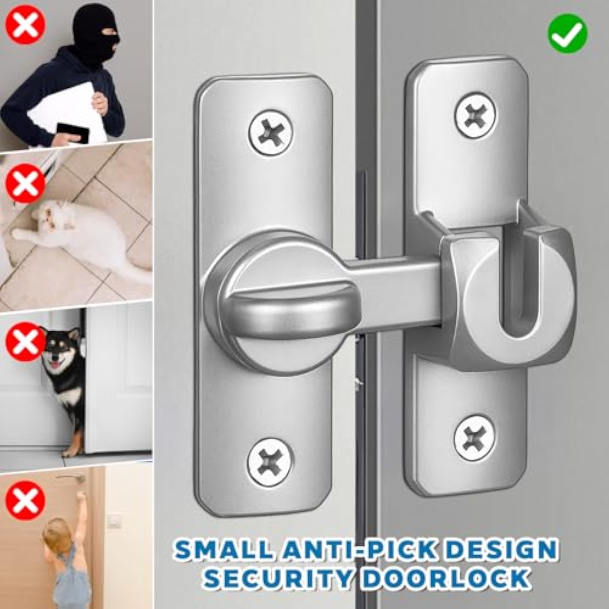 2 Pack Small Flip Gate Latches Hardware