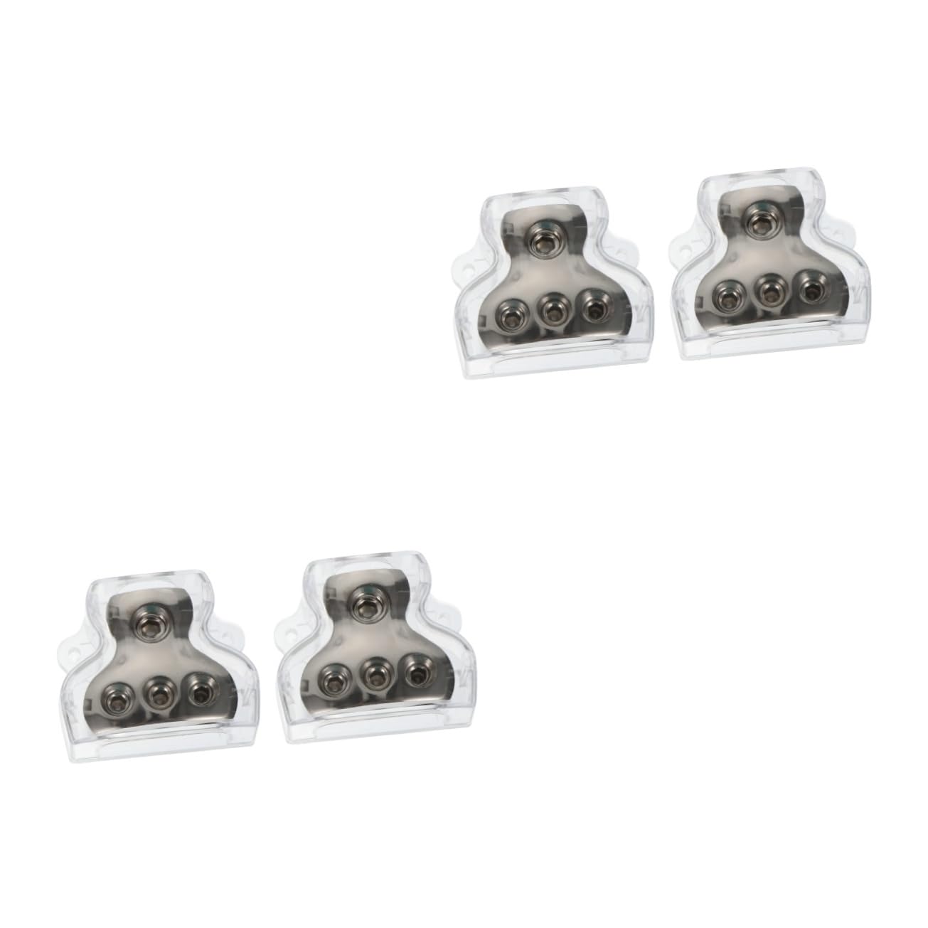 Hemobllo 4 Pcs 3 Junction Box The Cars Amp Power Distribution Block Auto Audio Distributor Fused Distribution Block Auto Distribution Block Amplifier Dynamo Zinc Alloy Automatic
