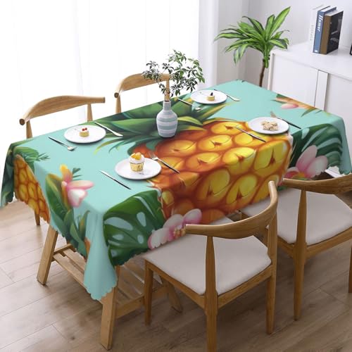 Nappe rectangulaire ananas tropical 137x183 cm décoration de table rustique chic - 3