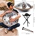 LOMUTY Handpan Drum 19 Inch for Adults,D Minor Kurd 12 Notes - 432HZ Professional Hand Pan,Handpan Instrument,Hand Drum (Silver)