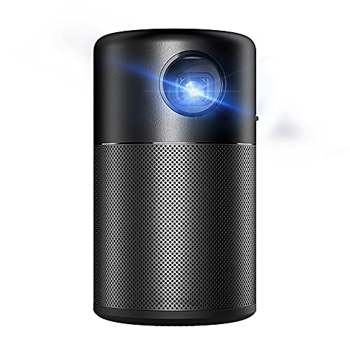 Ryanong Micro proyector inteligente, máquina portátil, multifunción en uno, proyección de audio HiFi integrada para teléfono móvil, color negro Ryanong Micro proyector inteligente, máquina portátil, multifunción en uno, proyección de audio HiFi integrada para teléfono móvil, color negro
