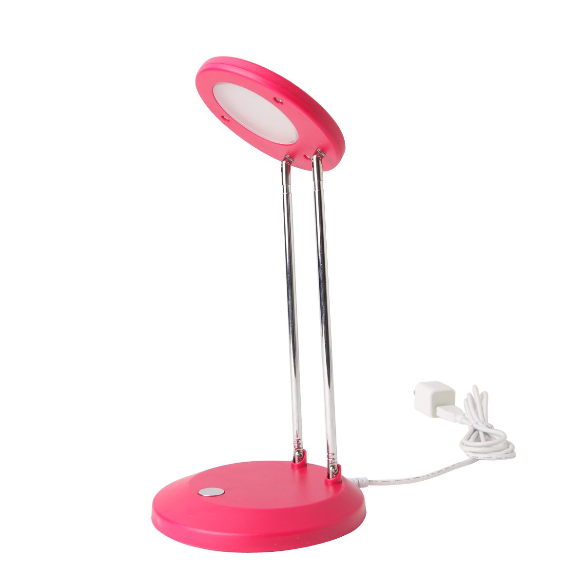 E3L 5W Height Adjustable Fashion Led Desk Lamp， Foldable Style, Optional Power Sources-USB or Power Adaptors, Red