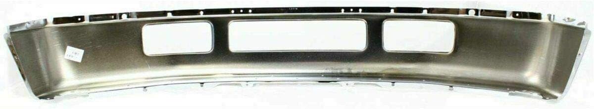 Front Bumper Chrome Steel + Upper Cover Primed+ Lower Valance + Mounting Brackets Steel Kit For 2005-2007 Ford Super Duty F-250 F-350 Direct Replacement