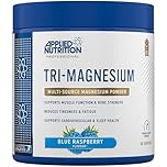 Applied Nutrition Tri-Magnesium Powder 3 in 1 - Magnesium Glycinate Supplements for Bone, Muscle, Nervous System Sleep Health - 300 mg per Serving (200g - 50 Servings) (Blue Raspberry)