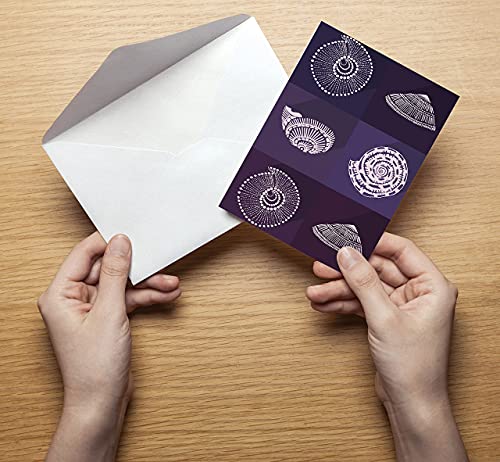 Better Office Products 50-Pack All Occasion Greeting Cards Box Set, 4 x 6 inch, 50 Assorted Blank Note Cards & 50 Envelopes, 6 Sea Life Designs, Blank Inside, 50 Pack