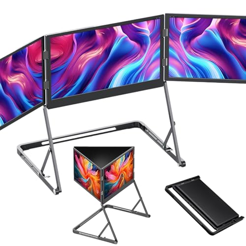 Image of 15.6 inch Portable Monitor for Laptop - 1080P FHD Screen Extender with Kickstand, Compatible with MacOS, Windows, and Gaming Consoles - Ideal for Work & Play