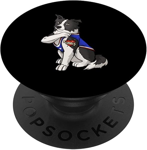 Border Collie Dog Love Mom Puppy Owner PopSockets intercambiables PopGrip