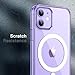 JETech Magnetic Case for iPhone 12 mini 5.4-Inch Compatible with MagSafe Wireless Charging, Shockproof Phone Bumper Cover, Anti-Scratch Clear Back (Deep Purple)