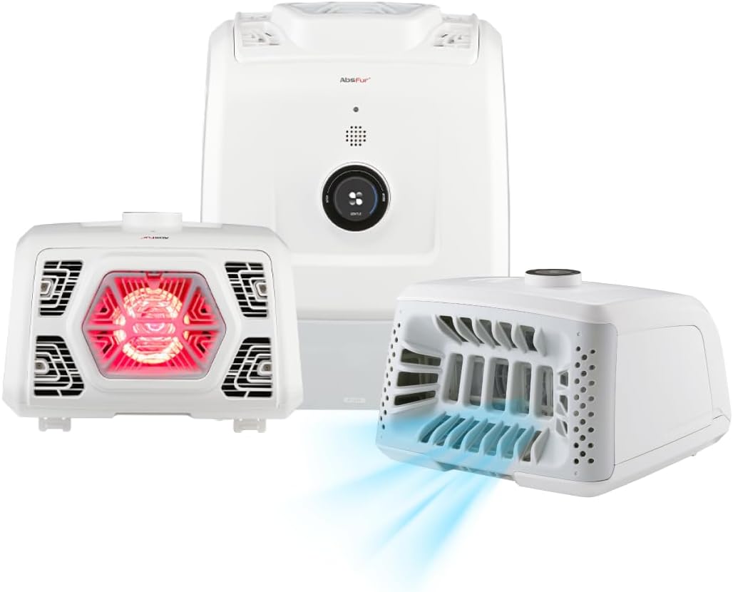 Dog Grooming Kit with Vacuum & Infrared Dryer – 3-in-1 Hands-Free Pet Hair Groomer, 50X Airflow, Low-Noise for Dogs & Cats, Controls Shedding, Odors & Particles