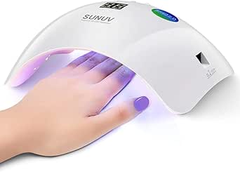 SUNUV Uv-led-nagellamp, nageldroger voor gelnagels met 30, 60, 99 sec. timerinstellingen, automatische infraroodsensor, lcd-display, geschikt voor thuis en in de salon, cadeau voor Valentijnsdag voor