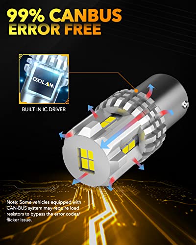 image for OXILAM Upgraded 1156 LED Bulbs Reverse Light, 6000K White 400% Brightn