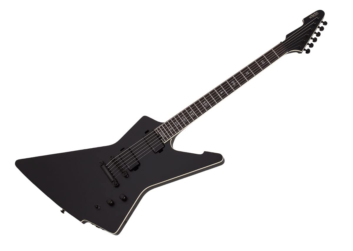 Amazon.com: Schecter E-1 SLS Evil Twin - Satin Black : Musical