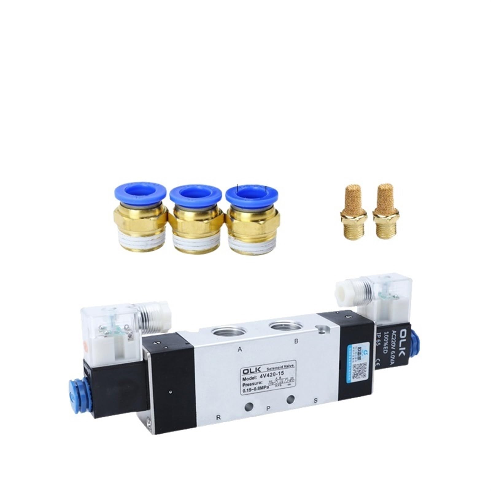 Électrovanne pneumatique 4V420-15 pour automatisation d'atelier AC24V