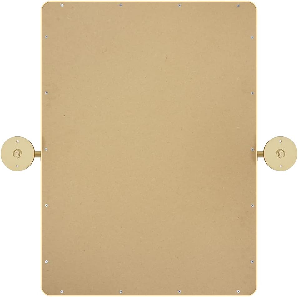 Hot Deals FOMAYKO 22 x 30 inch Farmhouse Large Gold Metal Framed Pivot Rectangle Bathroom Mirror Rounded Rectangluar Vanity Mirrors for Wall Best Cyber Deals 🔥 FOMAYKO 22 x 30 inch Farmhouse Large Gold Metal Framed Pivot Rectangle Bathroom Mirror Rounded Rectangluar Vanity Mirrors for Wall
