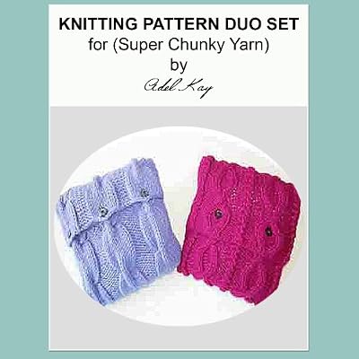 Ula Duo set of Chunky Yarn Vintage Textured Country Cottage Style Cushions Knitting Pattern