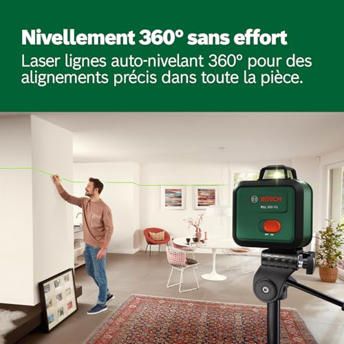 Niveau laser à lignes vertes autonivelant PLL à 360° 1G bosch - vue 3
