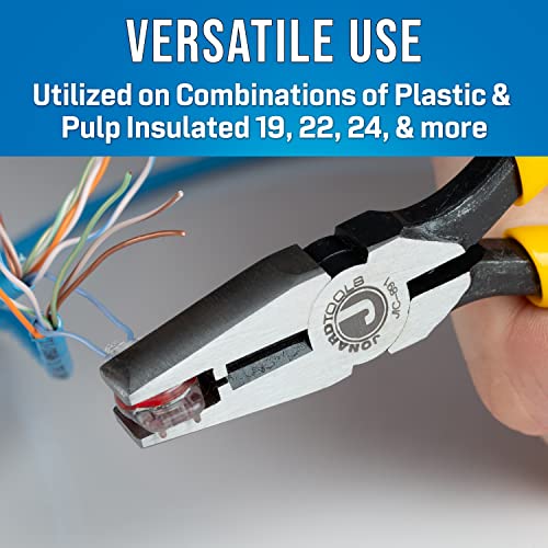 Jonard Tools Jic-891 Connector Crimping Plier With Side Cutter, 5-13/16" Length,Yellow #TOP3