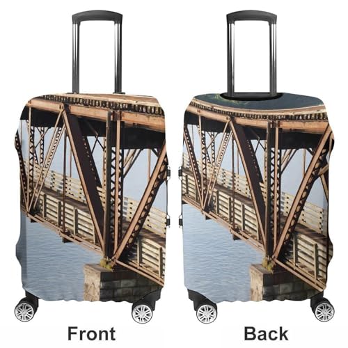 Tennessee River Bridge Luggage Covers Washable Travel Suitcase Cover Elastic Baggage Protector3