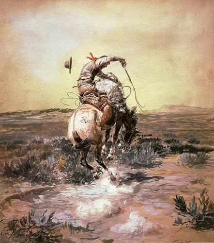 Huile sur toile faite à la main Charles Marion Russell cheval sauvage