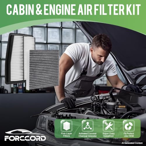Image of Cabin & Engine Air Filter Combo for 2021-2026 Hyundai Santa Fe Hybrid 1.6L