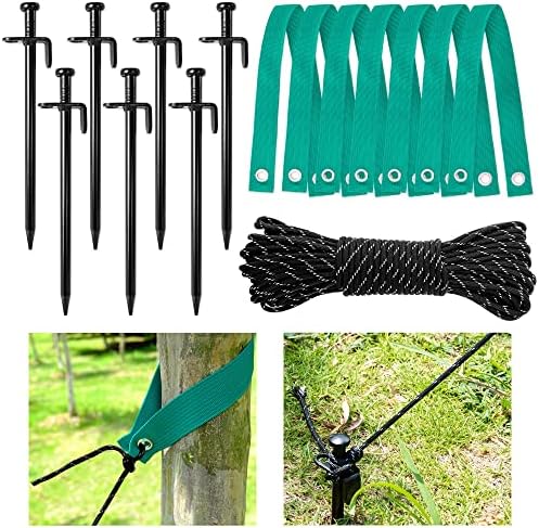 Amazon.com : DasTior 3 Pcs Heavy Duty Steel Tree Stake Kit, Tree ...