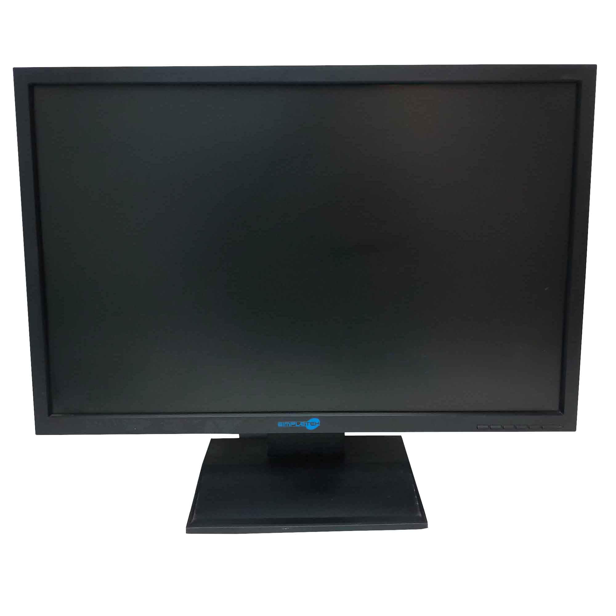 SIMPLETEK – Monitor 22" LCD TFT 16:10 Widescreen | montaggio a parete | Ideale per ufficio e casa | VGA DVI | Con base (Ricondizionato)