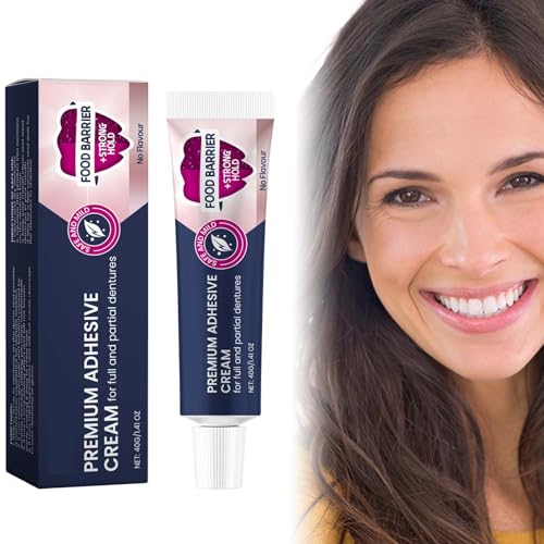 EONFAVE Pegamento para dentaduras postizas, crema para dentaduras postizas, adhesivo seguro para dentaduras postizas