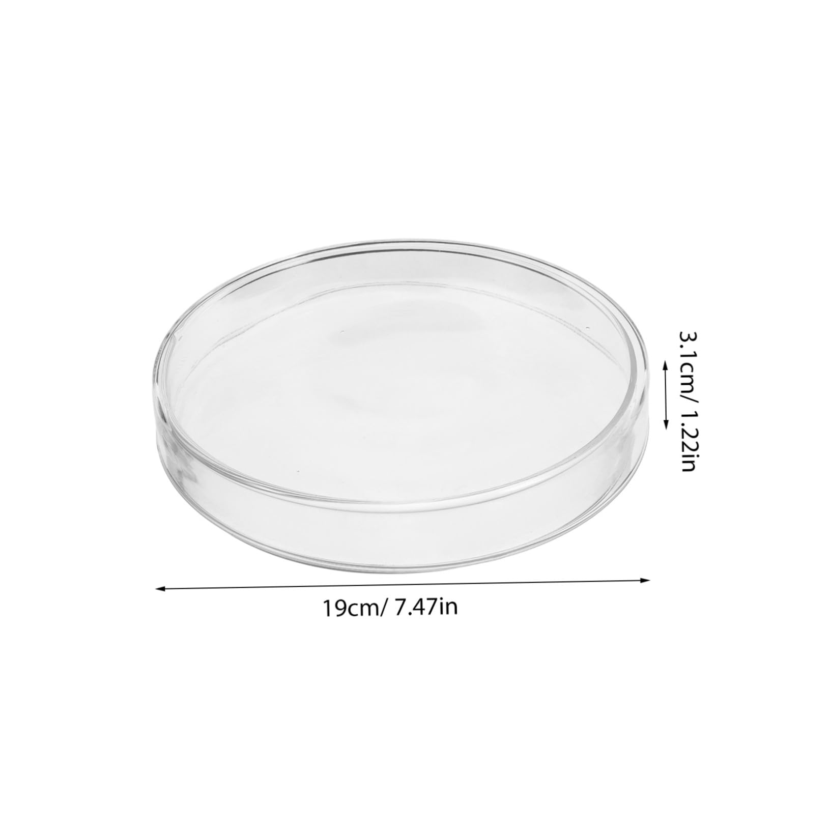Hemobllo Piastra Petri in Vetro Borosilicato Spessa Trasparente con Coperchio per Colture Cellulari e Ricerche Microbiologiche Resistente e Facile da Pulire per Laboratori e Scuola