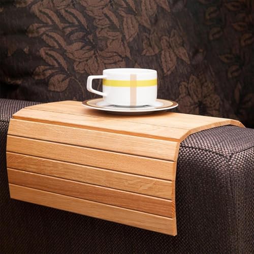 Soporte de sofá para mandos y café en apartamentos pequeños 4