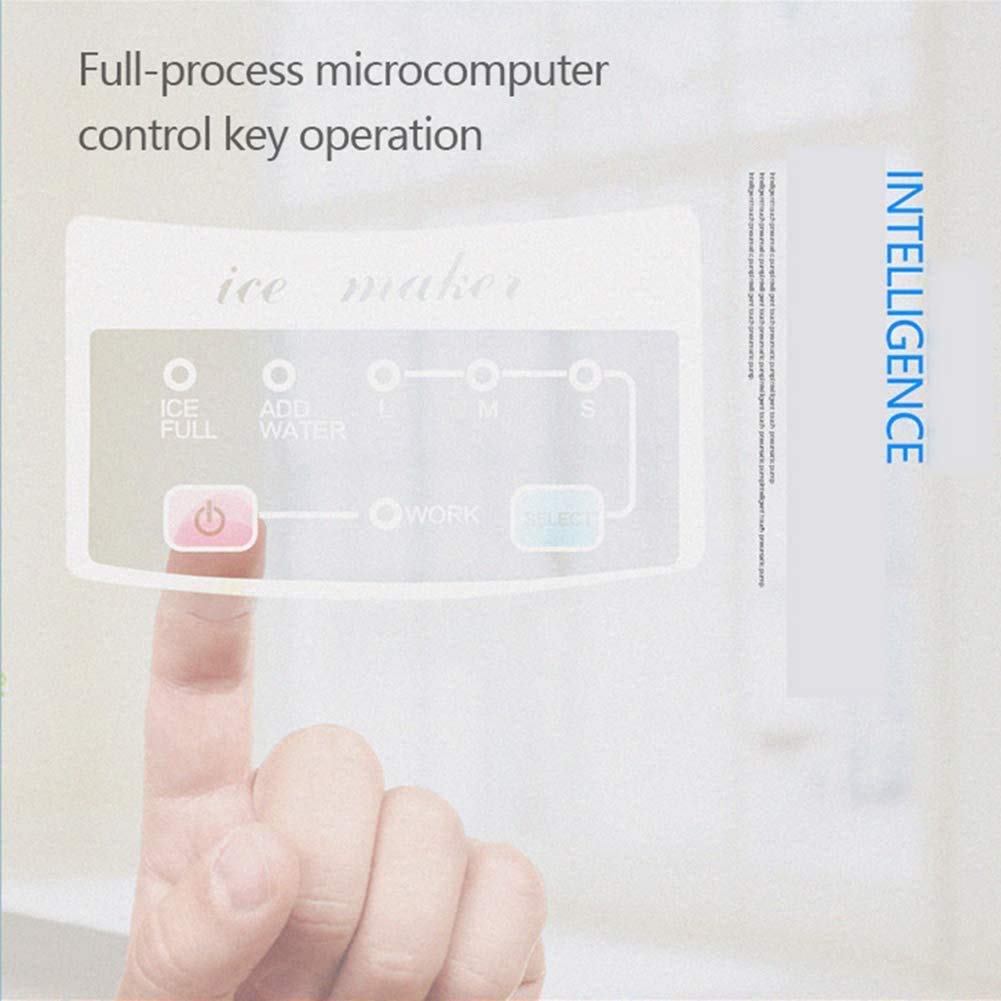 Macchina per il ghiaccio Macchina per il ghiaccio elettrica da banco portatile Macchina per il ghiaccio elettrica silenziosa Funzionamento semplice 12-15 kg di ghiaccio in 24 ore Serbatoio da 2,8 li
