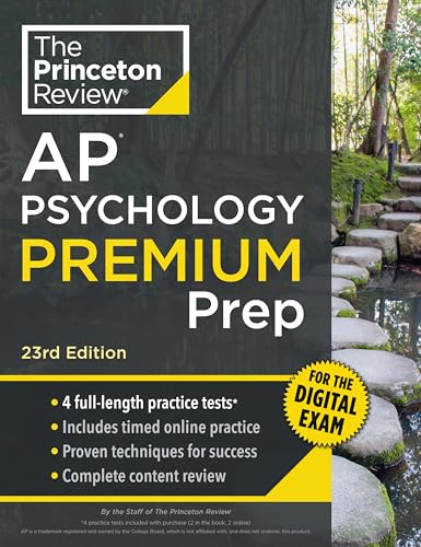 Princeton Review AP Psychology Premium Prep, 23rd Edition: 4 Practice Tests + Digital Practice Online + Content Review (College Test Preparation)