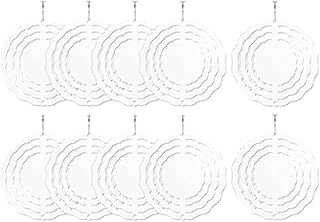 Sparesy 10Pcs 3 Inch Sublimation Wind Spinner Blanks 3D Wind Spinners Hanging Wind Spinners for Indoor Outdoor Garden Decoration