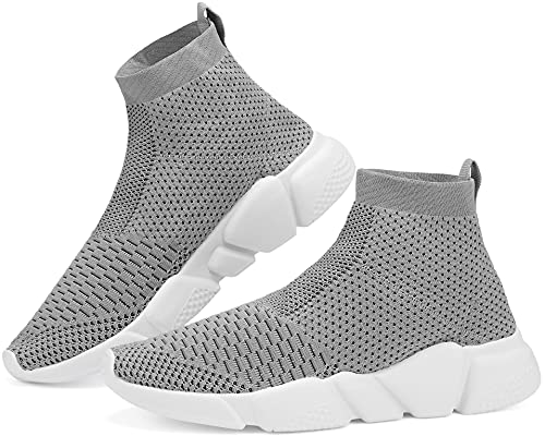 Image of Santiro Men's Running Shoes Breathable Knit Slip On Sneakers
