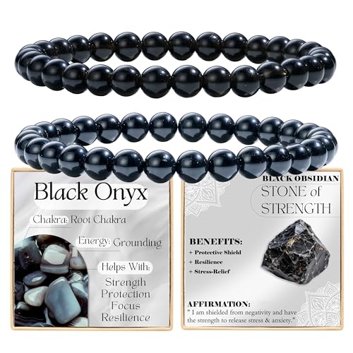 Pulsera de ónix negro para Capricornio