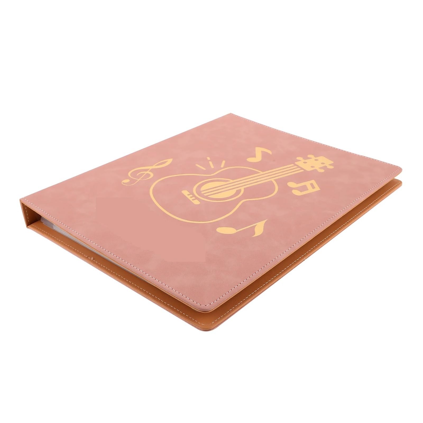 Carpeta de partituras A4 rosa, páginas portátiles no reflectantes, 33x26,5x3,5 cm