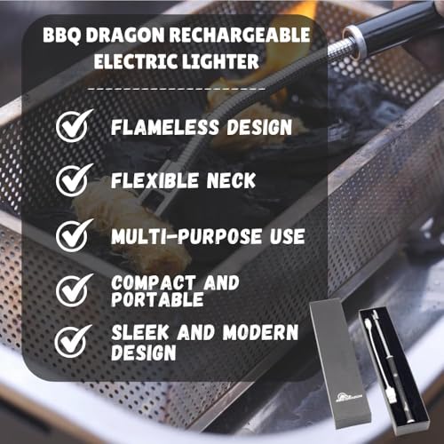 Encendedor eléctrico recargable BBQ Dragon con cuello flexible 9" miniatura 2