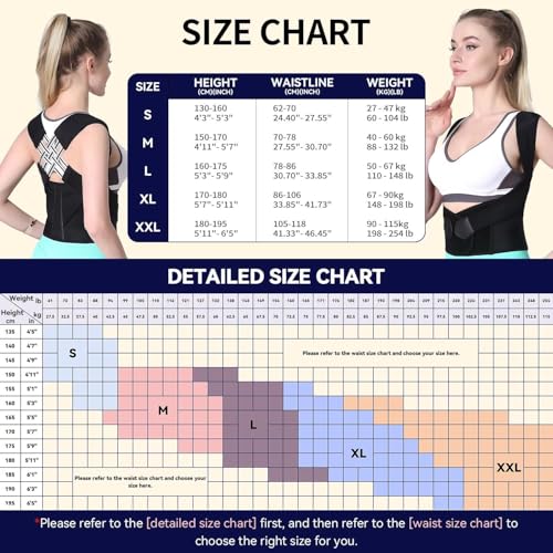Image of BIGASUO X-Cross Posture Corrector Belt Universal Size Shoulder & Back Support Belt | Back Straightener Brace For Spine & Body Posture Correction | Clavicle Support For Unisex | Universal Size (B57)