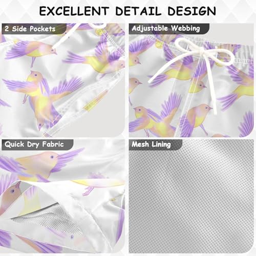 Bird Yellow 1 Boys Swim Trunks Toddler Shorts Swimwear Boardshorts3